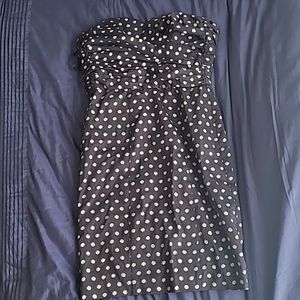 H&M Stapless Black Spotted Pencil Dress